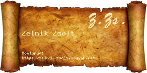 Zelnik Zsolt névjegykártya